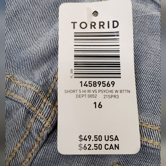 5 INCH VINTAGE STRETCH HIGH-RISE SHORT SIZE 16 WOMEN'S - Picture 12 of 15